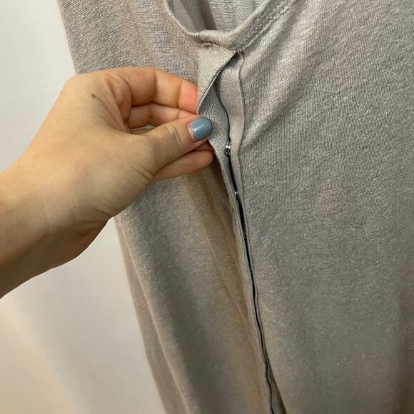 Alice + Olivia Silver Tank Tunic Top Adjustable DIY Snaps Back & Front Small - Picture 5 of 7